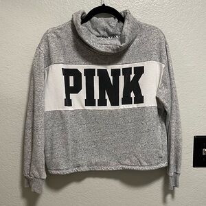 PINK Victoria’s Secret Cowlneck Cropped Color Block Sweatshirt Small